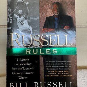 Bill Russell Celtics Legend Signed Autograph Russell Rules Book (To Dan), Rare